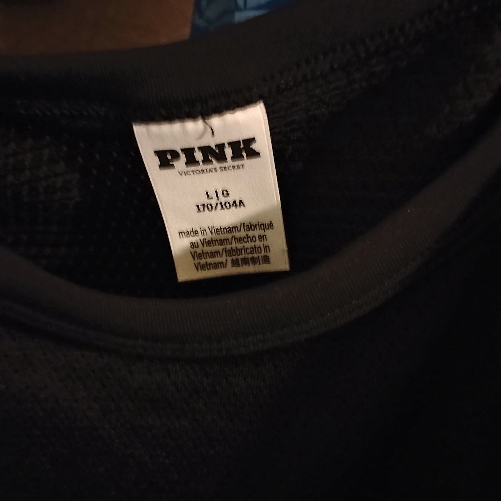 Victoria's Secret Pink Black Jersey Top